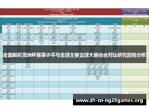 全面解析澳洲杯赛事水平与全球主要足球大赛综合对比研究趋势分析