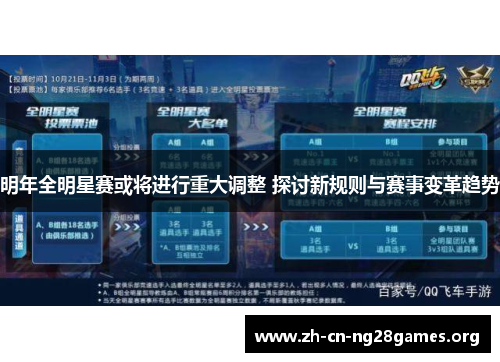 明年全明星赛或将进行重大调整 探讨新规则与赛事变革趋势